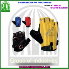 Leather Bicycles Gloves with Lycra  Various Color