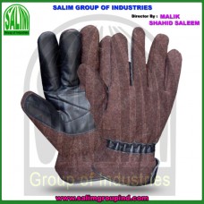 Winter Leather Dressing Gloves with Wool