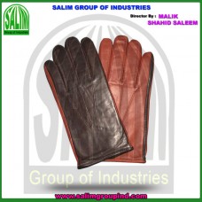 Leather Dress Gloves with Thinsolate Brown