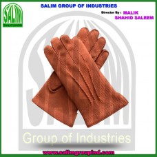 Leather Dress Gloves Brown