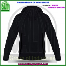 Muscle Fit Hoodie Jacket Black color